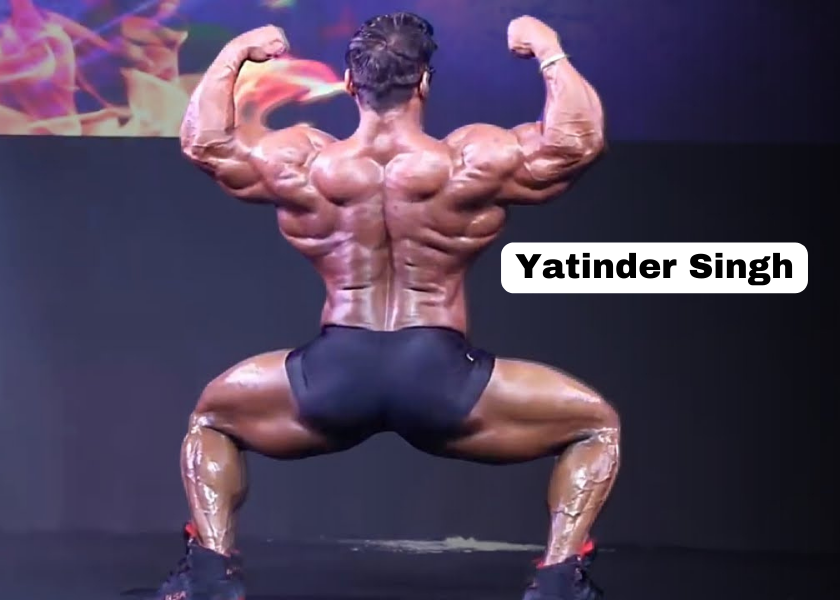 Yatinder Singh showing his body with Back Pose